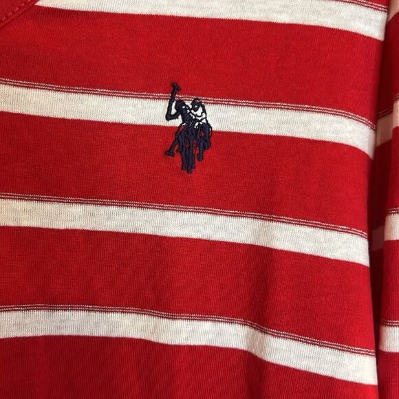 NWT WOMENS U.S. POLO ASSN STRIPED 3/4 SLEEVE TOP - Picture 2 of 9